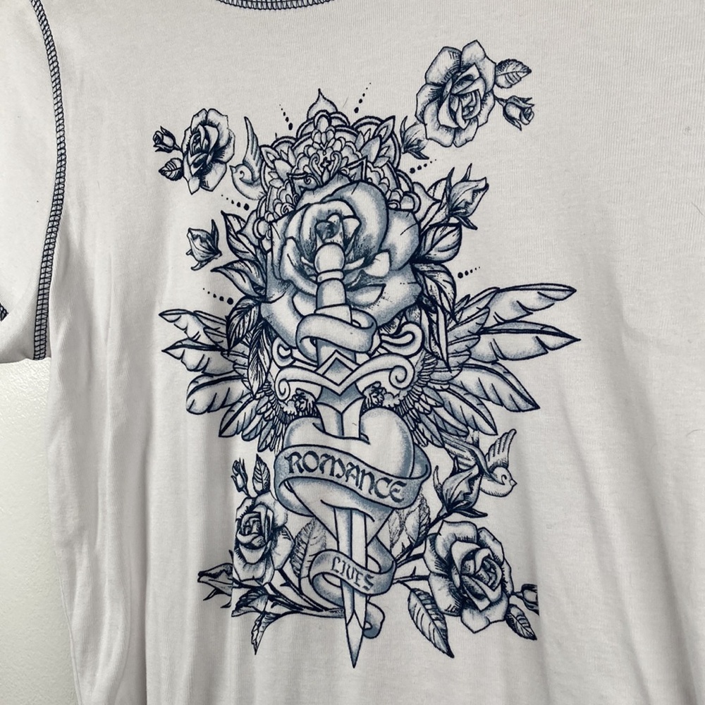 Y2K Cropped Baby Tee - Picture 2 of 5